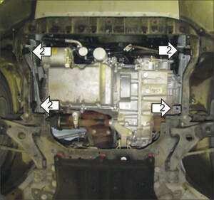 Защита MOTODOR двигателя, КПП Ford Kuga 2013- Внедорожник