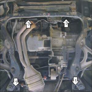 Усиленная защита картера двигателя, КПП (2 мм, сталь) для Ford Mondeo II седан/универсал/хетчбек 1996-2000