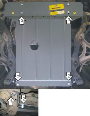 Усиленная защита картера двигателя, КПП (2 мм, сталь) для Ford Mondeo II седан/универсал/хетчбек 1996-2000