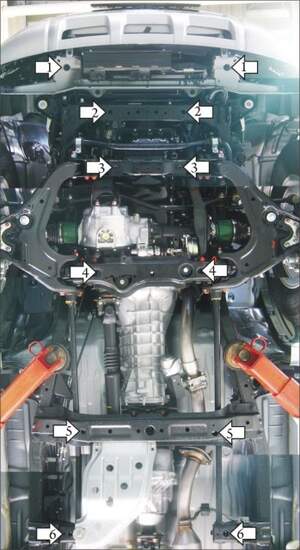Усиленная защита картера двигателя, переднего дифференциала, КПП, радиатора, раздаточной коробки (2 мм, сталь) для Mazda BT-50 2006-2011, Ford Ranger 2006-