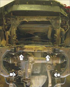 Защита MOTODOR двигателя, переднего дифференциала Great Wall Deer G3 2004- Пикап