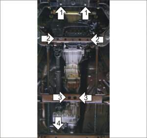 Защита MOTODOR двигателя, КПП Great Wall Hover 2005-2010 Внедорожник