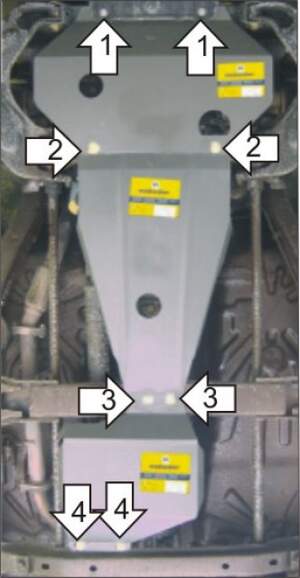Защита MOTODOR двигателя, КПП Great Wall Hover 2005-2010 Внедорожник