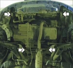 Усиленная защита картера двигателя, КПП (2 мм, сталь) для Honda Civic VI седан/хетчбек 1995-2001