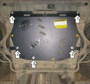 Защита MOTODOR двигателя, КПП Honda Civic VIII  2005-2012 Седан