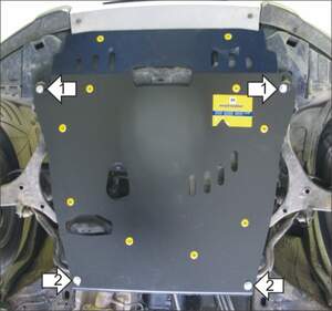 Усиленная защита картера двигателя, КПП (3 мм, сталь) для Honda Element 2002-2006