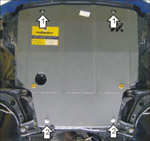 Усиленная защита картера двигателя, КПП (2 мм, сталь) для Honda Jazz 2002-2008, Honda Fit 2002-2008