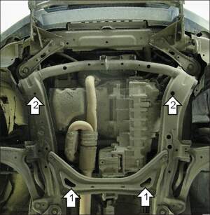 Защита MOTODOR двигателя, КПП Honda Pilot 2005-2008 Внедорожник