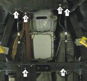 Усиленная защита КПП (3 мм, сталь) для Hummer H3 2005-2010
