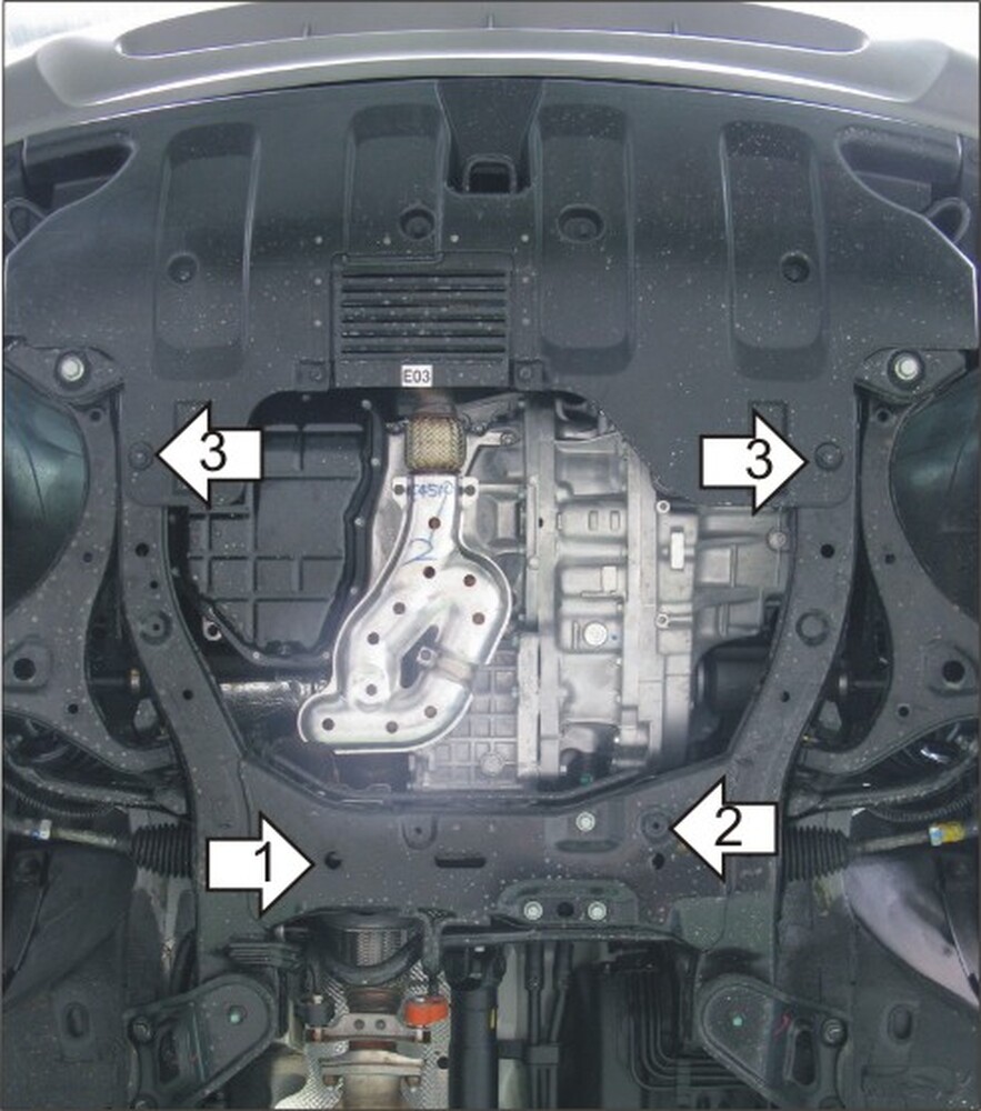 Защита MOTODOR двигателя Hyundai ix55 2008- Внедорожник