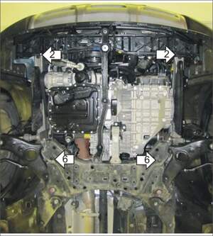 Защита MOTODOR двигателя Hyundai Santa Fe III 2012- Внедорожник
