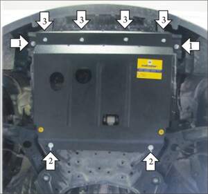 Защита MOTODOR двигателя, КПП Hyundai Solaris 2010-2017 Седан, Хэтчбек