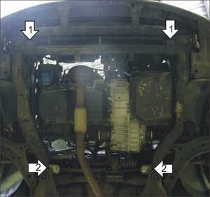 Защита MOTODOR двигателя, переднего дифференциала Hyundai Terracan 2001-2006 Внедорожник Защита MOTODOR двигателя, переднего дифференциала Hyundai Terracan 2001-2006 Внедорожник