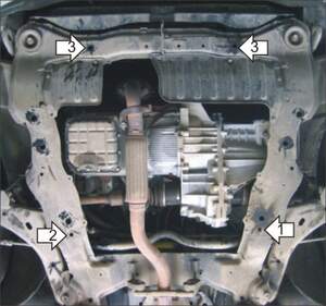 Защита MOTODOR двигателя, КПП Hyundai Trajet  2000-2004 Вэн
