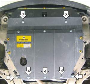 Защита MOTODOR двигателя, КПП Hyundai Trajet  2000-2004 Вэн