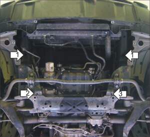 Усиленная защита картера двигателя (2 мм, сталь) для Infiniti FX45 2002-2008, Infiniti FX35 2002-2008