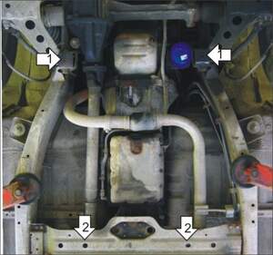 Усиленная защита КПП (2 мм, сталь) для Kia Sportage 1994-2005, Kia Grand Sportage 1999-2005