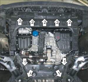 Защита MOTODOR двигателя, КПП KIA Venga  2010-2017 Хэтчбек